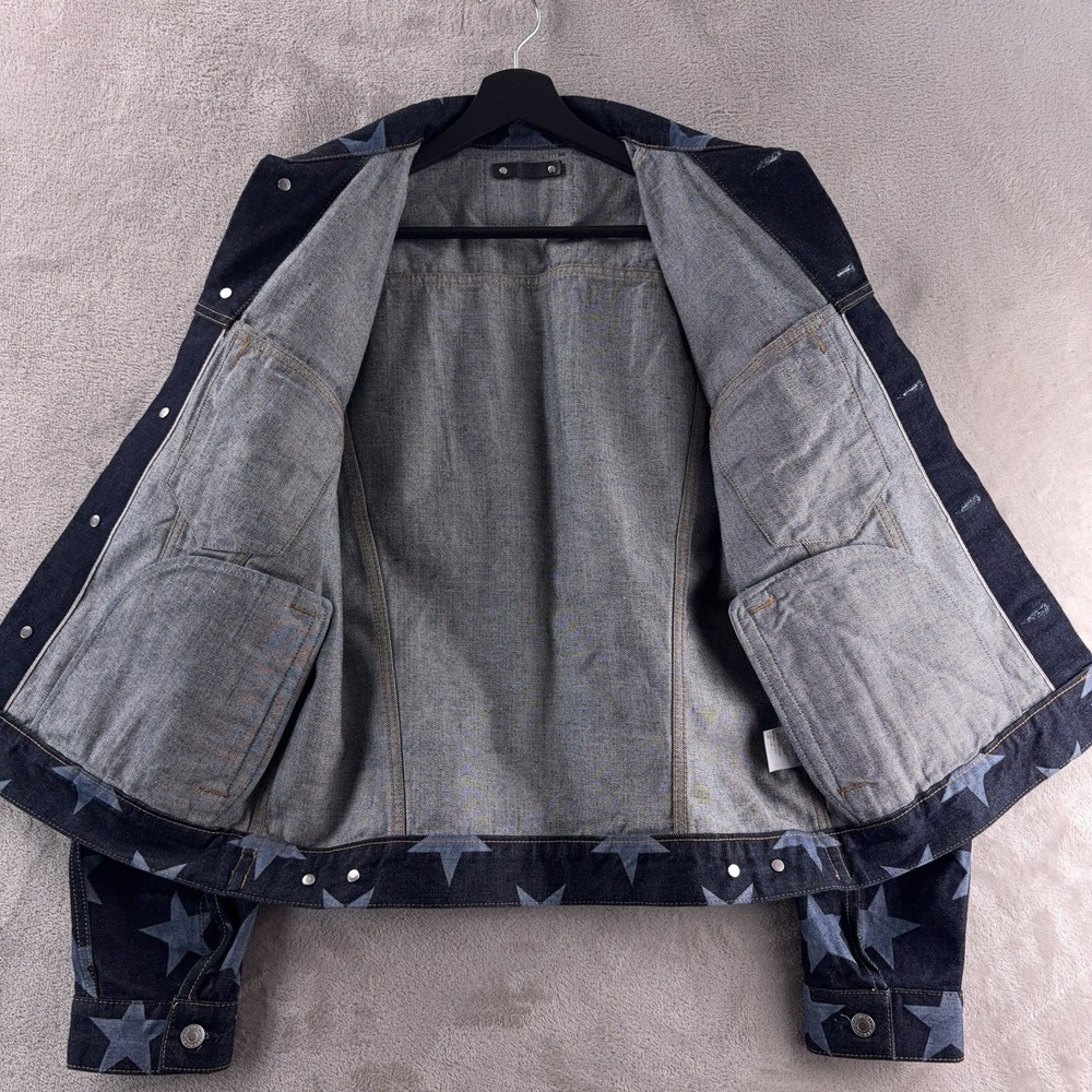 Takahiro Miyashita The Soloist Mined Denim Trucker Jacket‎ Mens Size 3 Blue Star - Picture 7 of 11